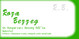 roza bezzeg business card